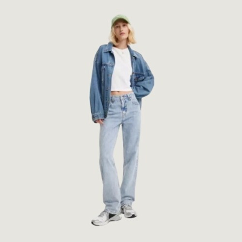 Levis Low Pro Straight Jeans Womens 30 Light Wash Cotton Denim Casual Y2K Skater